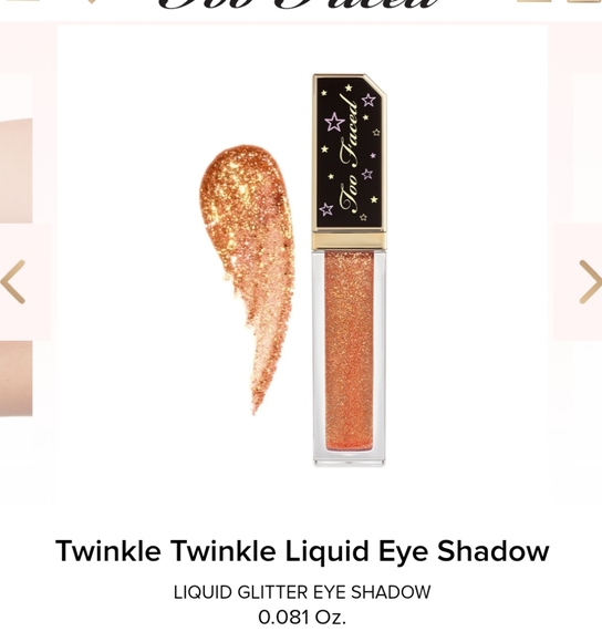 SALE! TOO FACED TWINKLE TWINKLE LIQUID EYESHADOW - Picture 2 of 4
